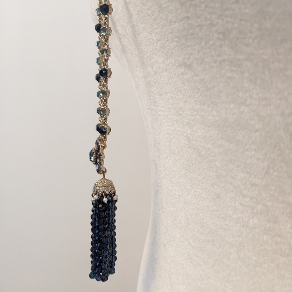 MARCHESA *NWT* Celestial Pendant Beaded Tassel Necklace - Picture 12 of 16